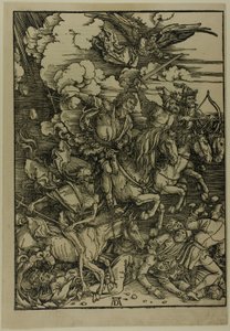 De Vier Ruiters van de Apocalyps, uit De Apocalyps door Albrecht Dürer
