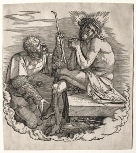 De Grote Passie: Titelpagina - Christus, Man van Smarten door Albrecht Dürer