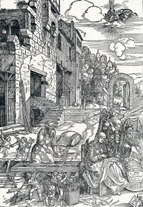De Heilige Familie in Egypte, ca. 1501-1502, 1906 door Albrecht Dürer