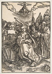 De Heilige Familie met vijf engelen, ca. 1503 door Albrecht Dürer
