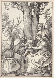 De Heilige Familie met Joachim en Sint Anna