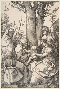 De Heilige Familie met Sint Joachim en Sint Anna