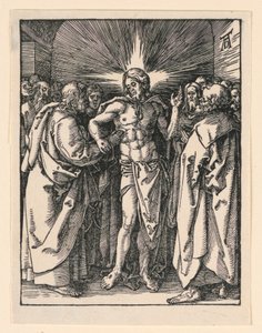 De Ongeloof van Sint Thomas, uit De Kleine Passie Serie door Albrecht Dürer
