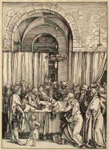 Het leven van de Maagd: Joachims offer afgewezen door Albrecht Dürer