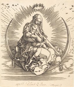 De Madonna op de maansikkel, 1510-1511 door Albrecht Dürer