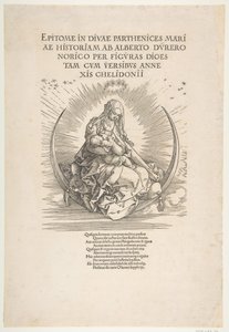 De Madonna op de Maan, Frontispice voor Het Leven van de Maagd, ca. 1511 door Albrecht Dürer