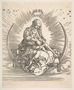 De Madonna op de maansikkel, frontispice voor Het leven van de Maagd door Albrecht Dürer