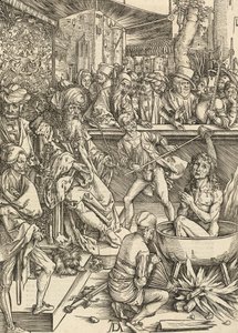 Het martelaarschap van Sint Jan, 1498 door Albrecht Dürer