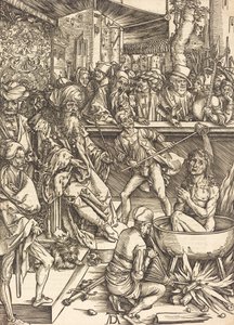 Het martelaarschap van Sint Jan, waarschijnlijk c. 1496-1498 door Albrecht Dürer