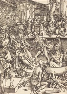Het martelaarschap van Sint Jan, waarschijnlijk ca. 1496-1498 door Albrecht Dürer
