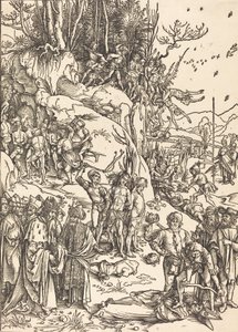 Het martelaarschap van de tienduizend door Albrecht Dürer