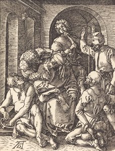 De Bespotting van Christus, waarschijnlijk ca. 1509-1510 door Albrecht Dürer