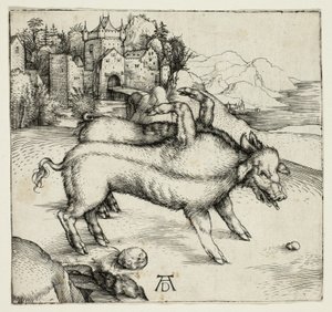Het Monsterlijke Zwijn van Landser door Albrecht Dürer
