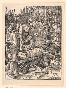De Spijkering aan het Kruis, uit De Kleine Passie Serie door Albrecht Dürer