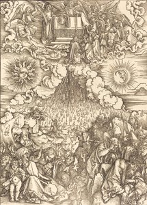 Het Openen van het Vijfde en Zesde Zegel, 1498 door Albrecht Dürer