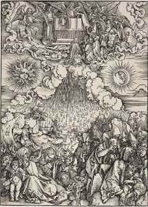 De opening van het vijfde en zesde zegel, uit De Apocalyps door Albrecht Dürer