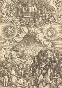 De opening van het vijfde en zesde zegel