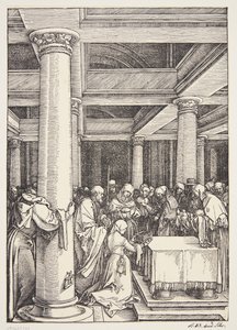 De presentatie in de tempel door Albrecht Dürer