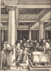 De presentatie van Christus in de tempel door Albrecht Dürer