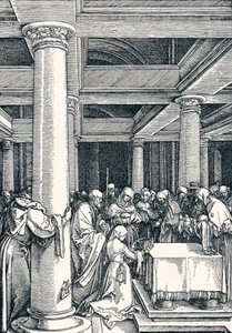 De presentatie van Christus in de tempel door Albrecht Dürer