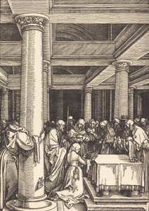 De presentatie van Christus in de tempel door Albrecht Dürer