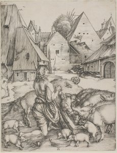 De Verloren Zoon Tussen de Varkens door Albrecht Dürer