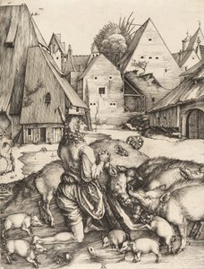 De Verloren Zoon, c. 1496 door Albrecht Dürer