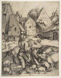 De Verloren Zoon, ca. 1496 door Albrecht Dürer