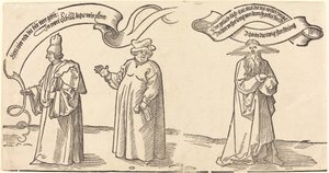 De leraar, de geestelijke en de voorzienigheid door Albrecht Dürer