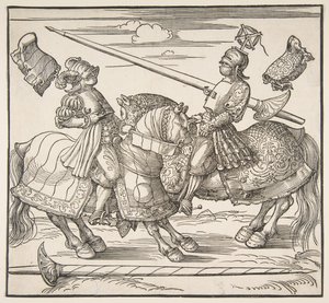 Het Toernooi te Paard door Albrecht Dürer