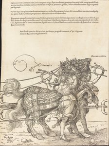 De Triomfwagen van Maximiliaan I (De Grote Triomfwagen) [plaat 7 van 8] door Albrecht Dürer
