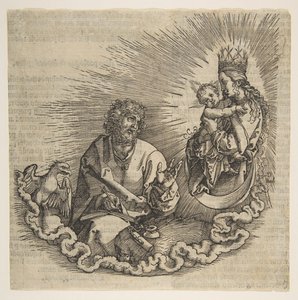 De Maagd verschijnt aan Sint Jan, Frontispice van de Apocalyps, 1511