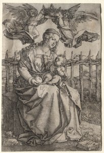 De Maagd Gekroond door Twee Engelen door Albrecht Dürer
