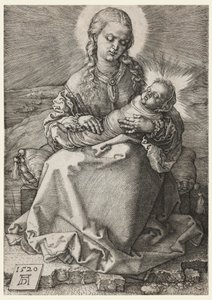 De Maagd en het Kind in inbakerdoeken door Albrecht Dürer
