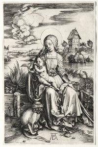 De Maagd en Kind met een Aap, ca. 1498