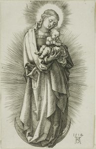 De Maagd op de maansikkel met een diadeem door Albrecht Dürer