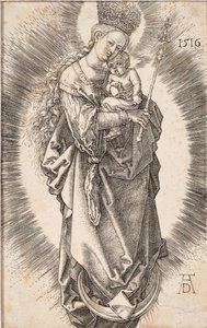 De Maagd met een kroon van sterren en een scepter, 1516 door Albrecht Dürer