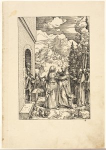 De Visitatie, uit Het Leven van de Maagd door Albrecht Dürer