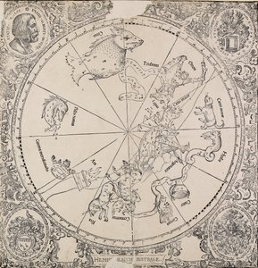 De hemelse kaart van het zuidelijk halfrond door Albrecht Dürer