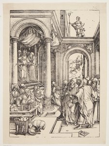 De presentatie van de Maagd in de tempel door Albrecht Dürer