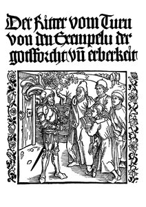 Titelpagina van Het boek van de ridder van de toren, c1495