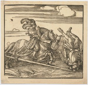 Toernooi, ca. 1516 door Albrecht Dürer