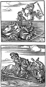 Toernooiscènes, 1515-1516, 1936 door Albrecht Dürer