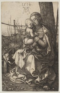 Maagd en Kind Zittend bij een Boom door Albrecht Dürer