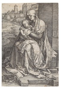 Maagd en Kind Zittend bij de Muur