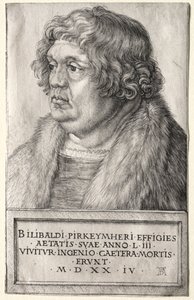 Willibald Pirkheimer, 1524 door Albrecht Dürer