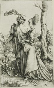 Jong Stel Bedreigd door de Dood (De Promenade) door Albrecht Dürer