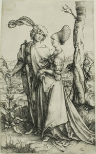 Jong stel bedreigd door de dood (De wandeling) door Albrecht Dürer