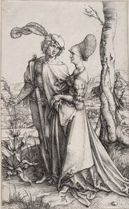 Jong stel bedreigd door de dood door Albrecht Dürer