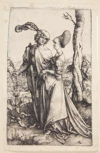 Jong stel bedreigd door de dood door Albrecht Dürer